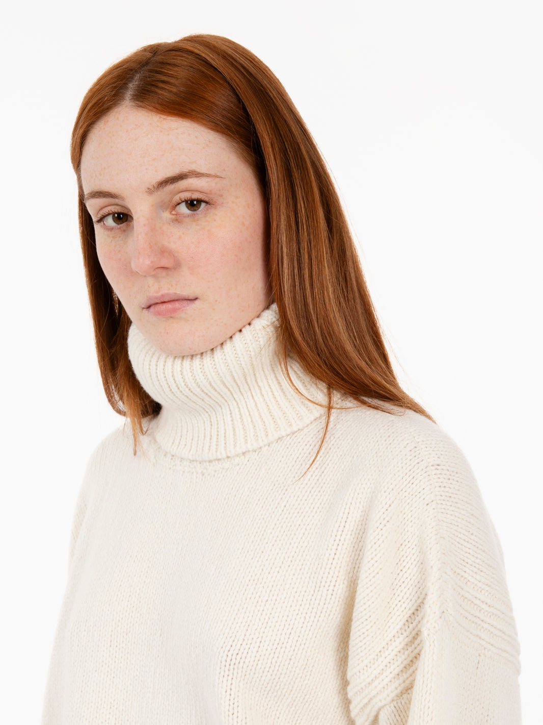 Cream turtleneck sweater