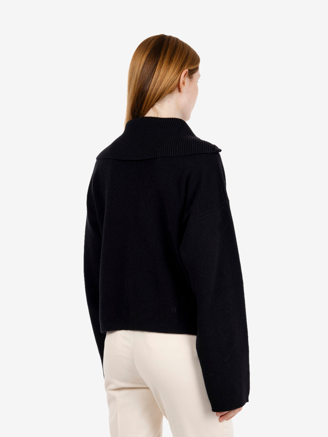 Maglione con zip nero