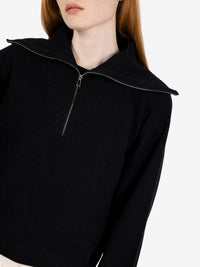 BLACK ZIP CARDIGAN M3AC0001_A99