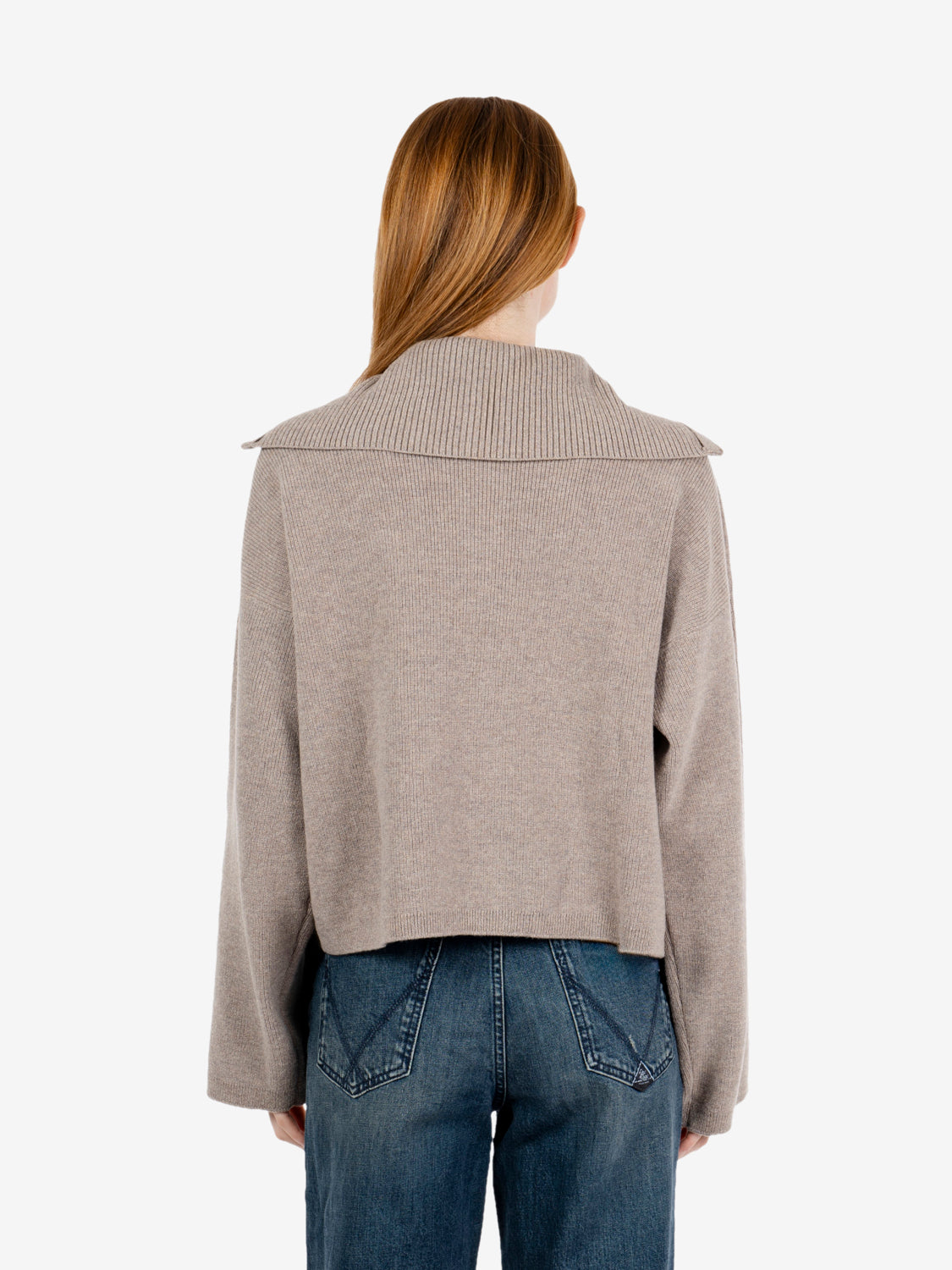 Oyster quarter-zip sweater