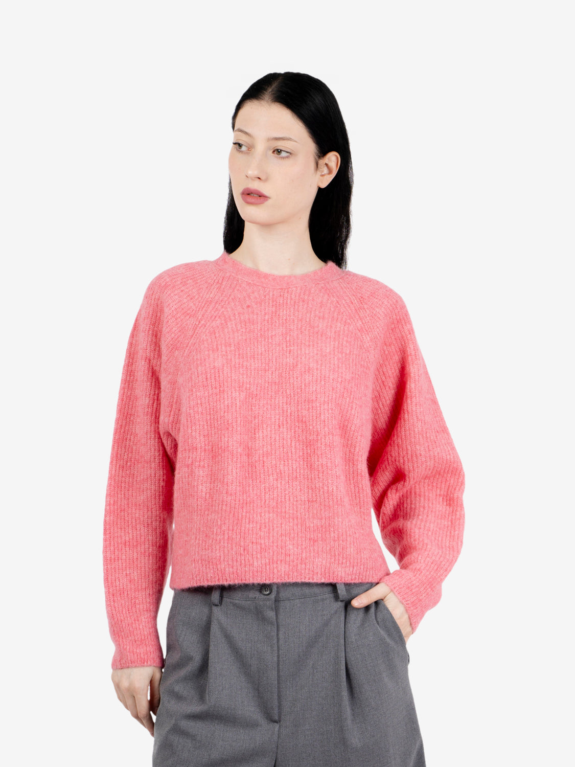 Maglione crop con fiocco candy