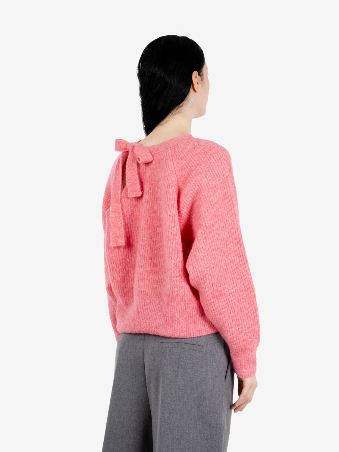 Maglione crop con fiocco candy