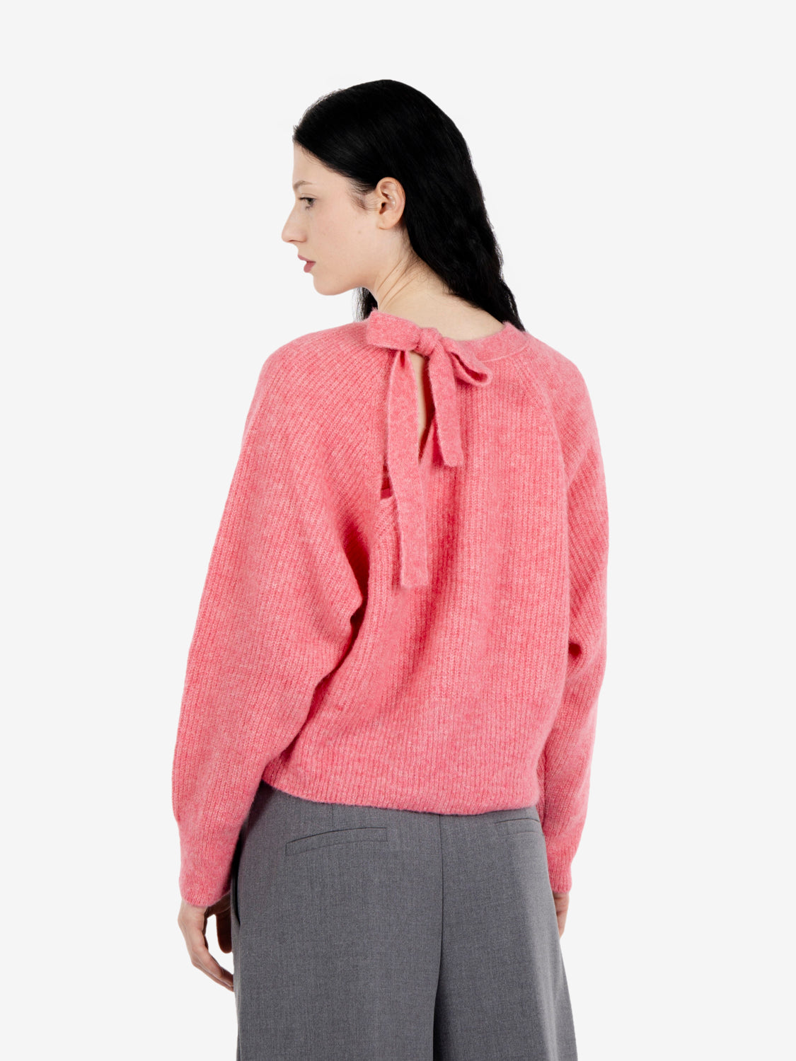 Maglione crop con fiocco candy