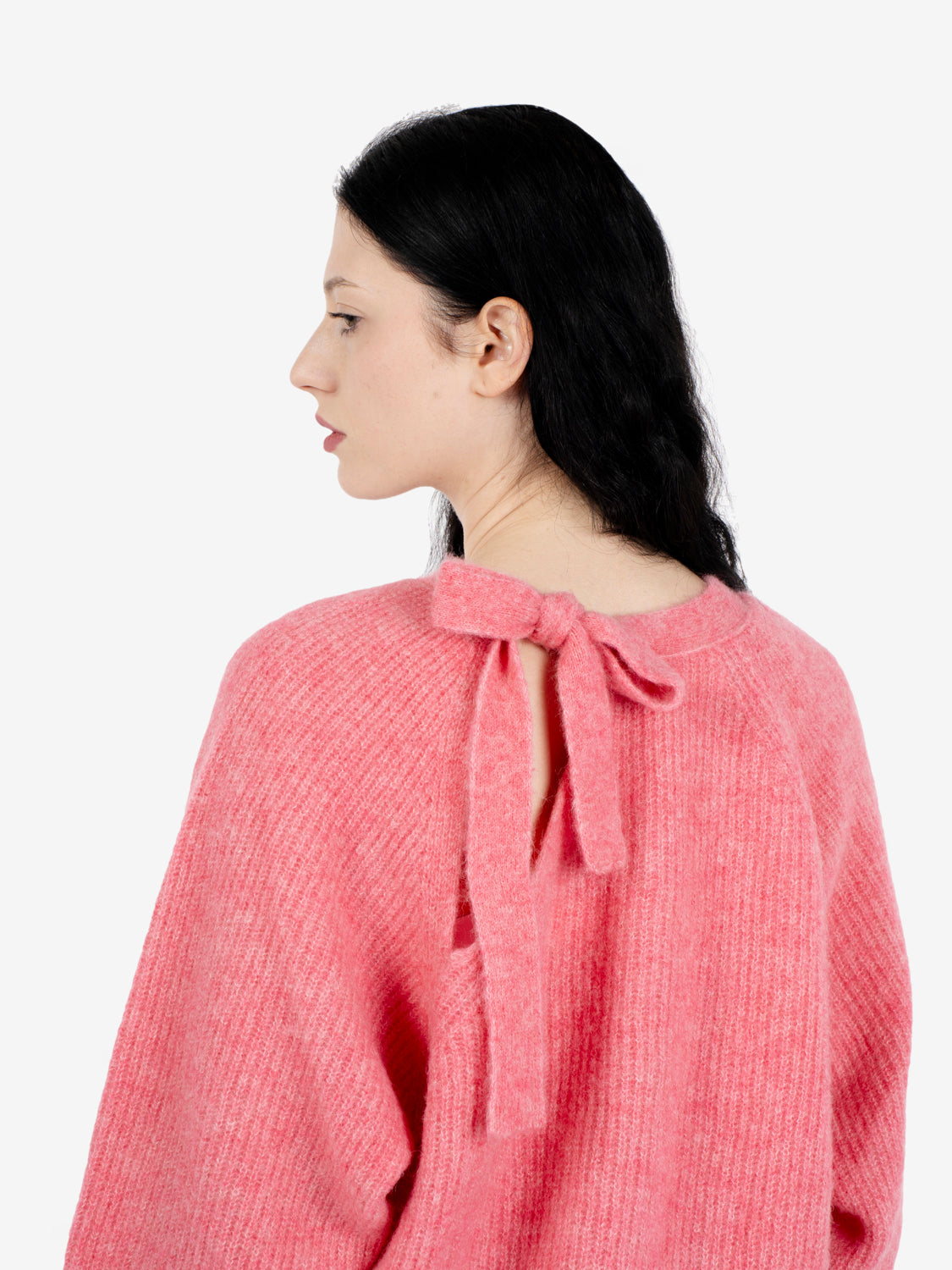 Maglione crop con fiocco candy