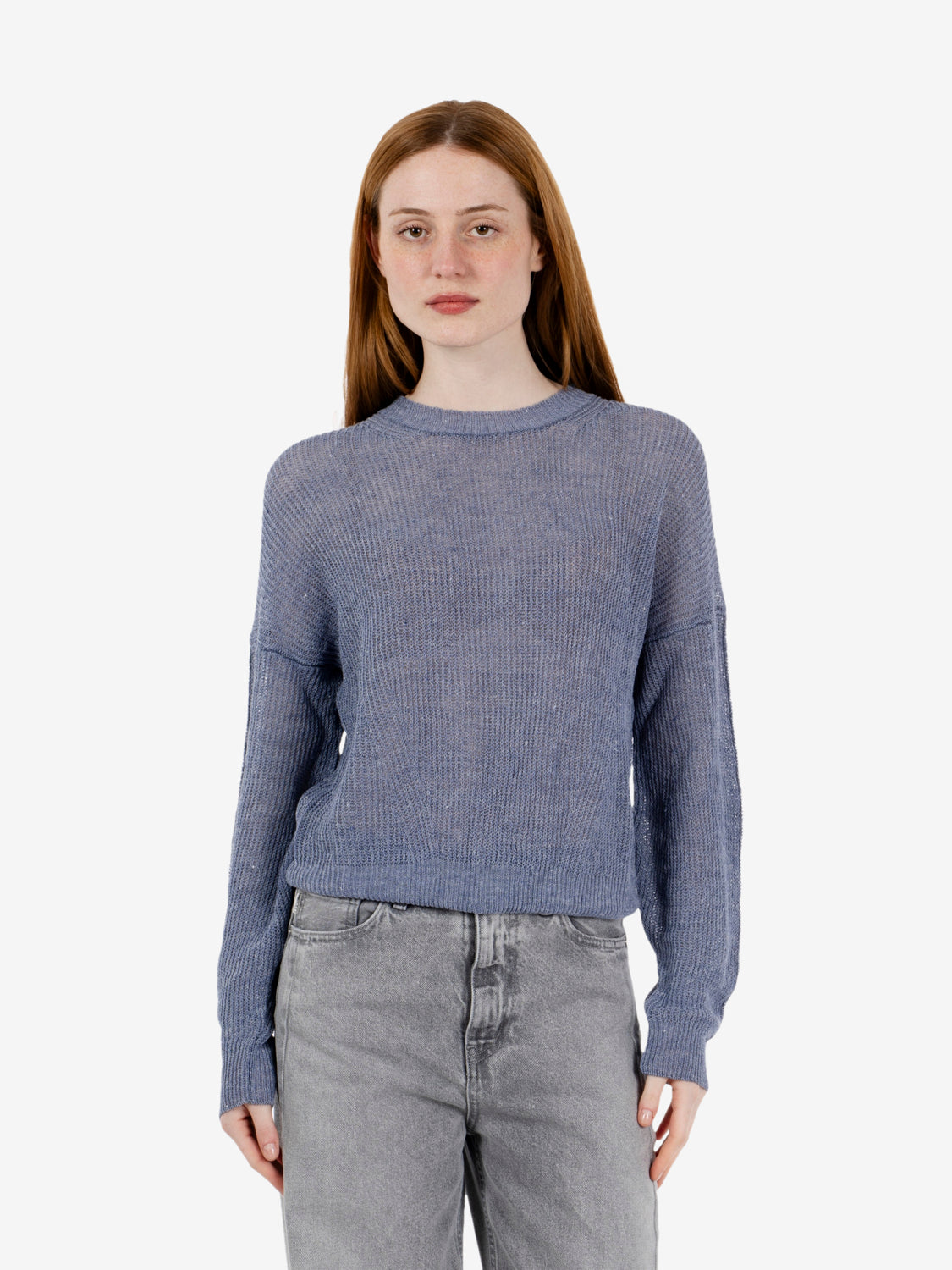 Maglione girocollo avio