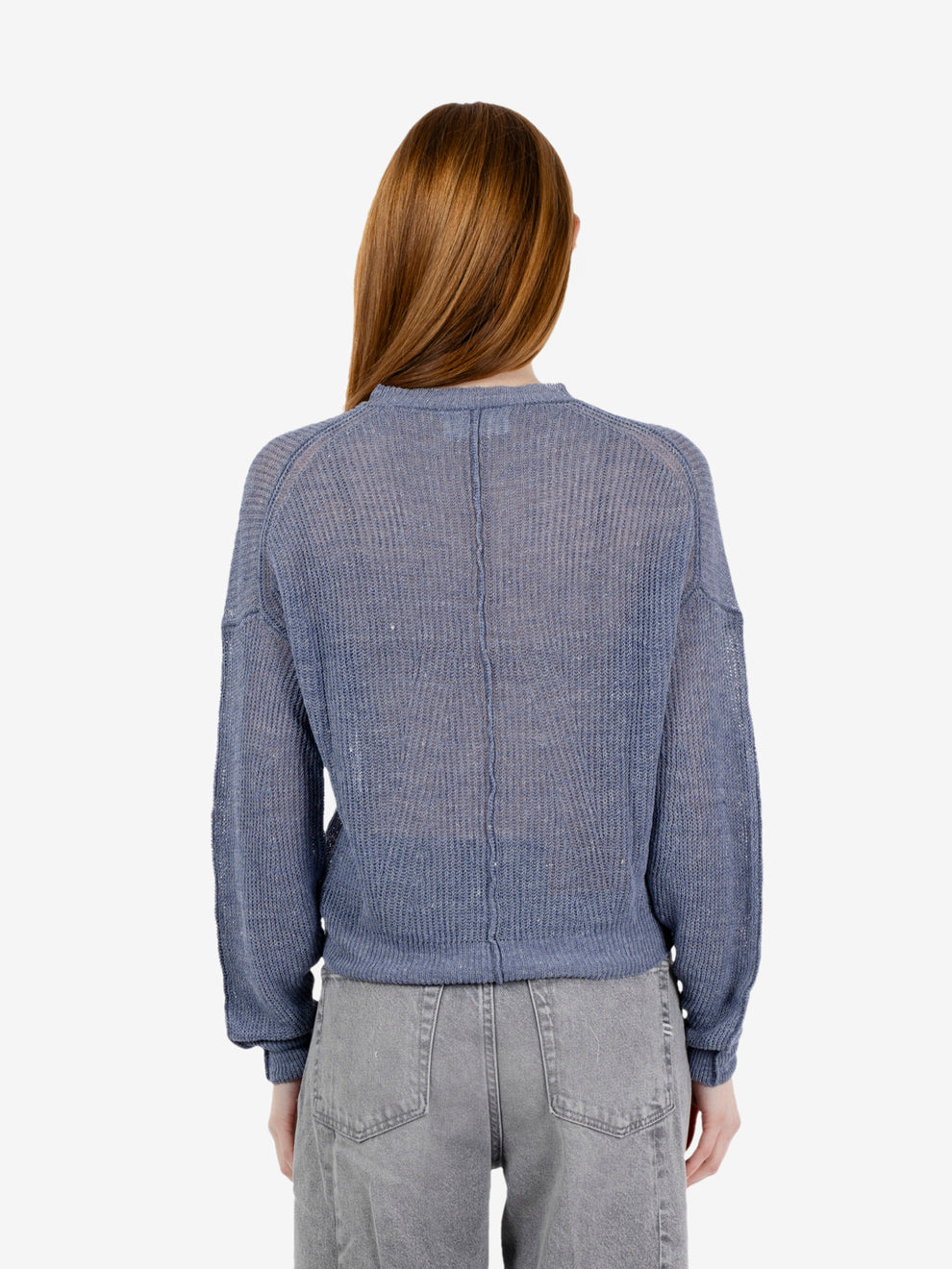 Maglione girocollo avio