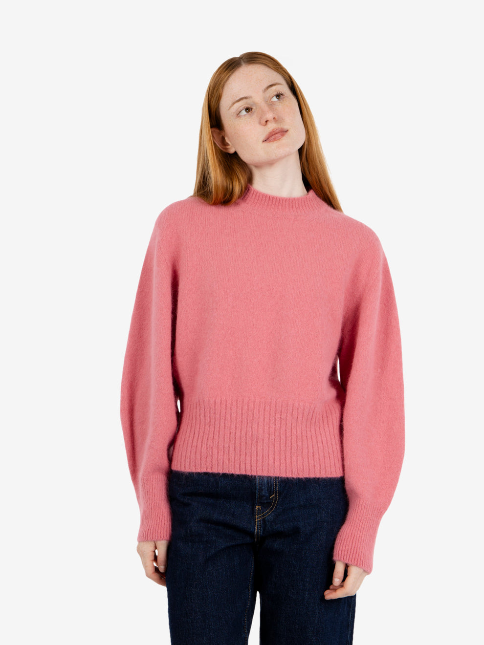 Mohair candy crew-neck sweater