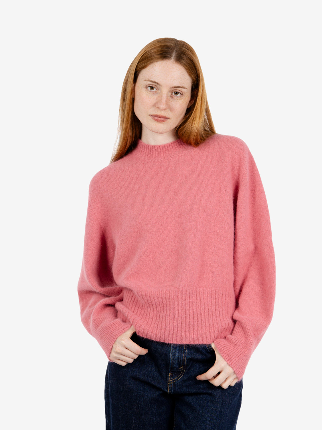 Mohair candy crew-neck sweater