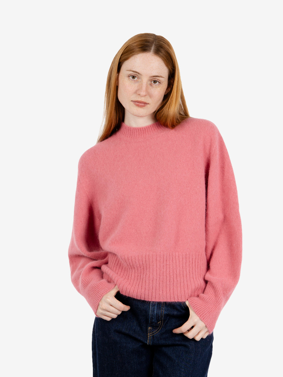 Mohair candy crew-neck sweater