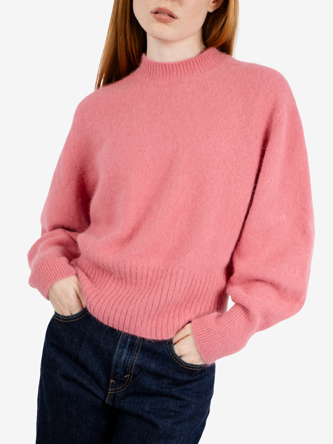 Mohair candy crew-neck sweater