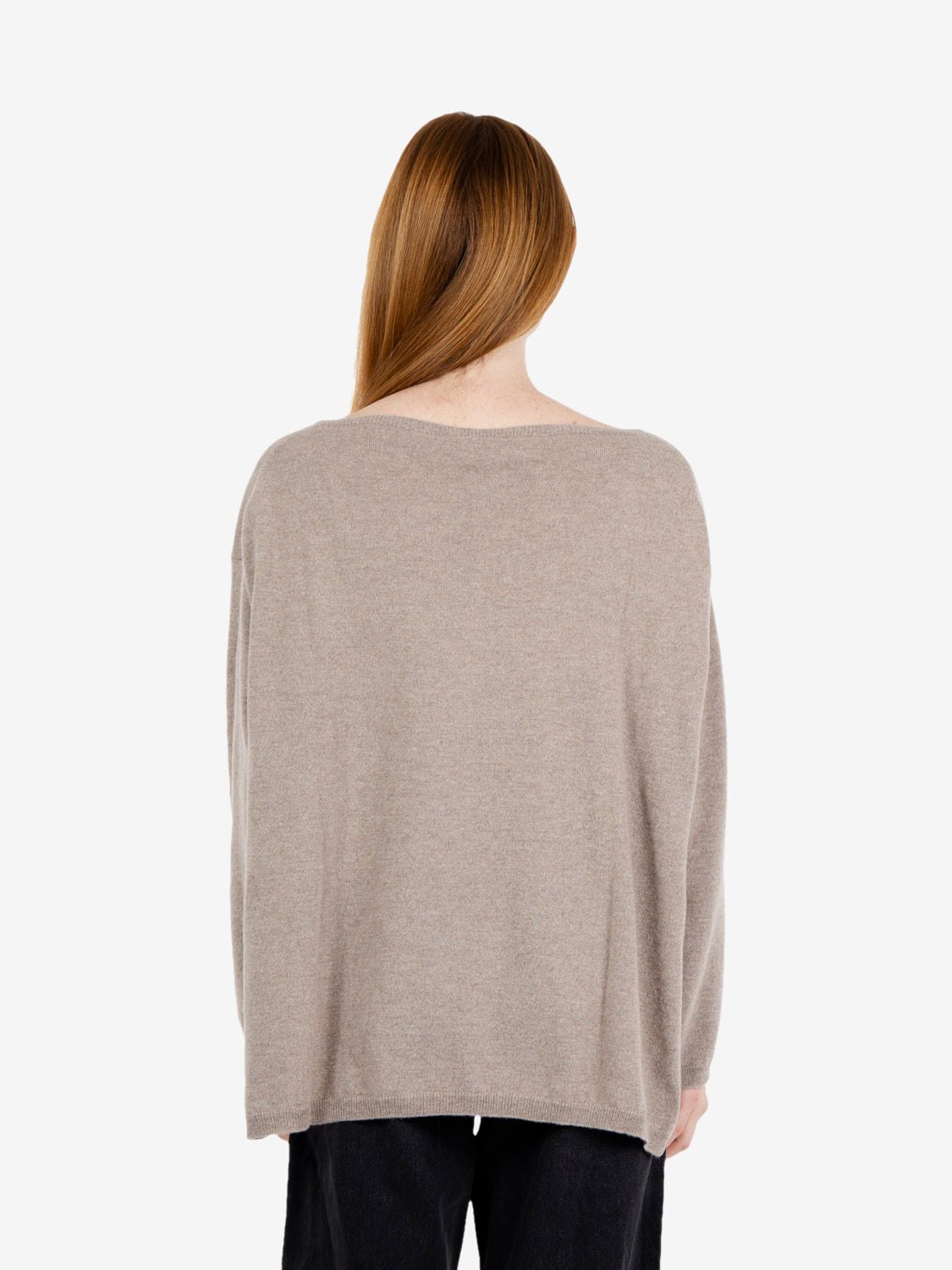 Oversized oyster wool sweater