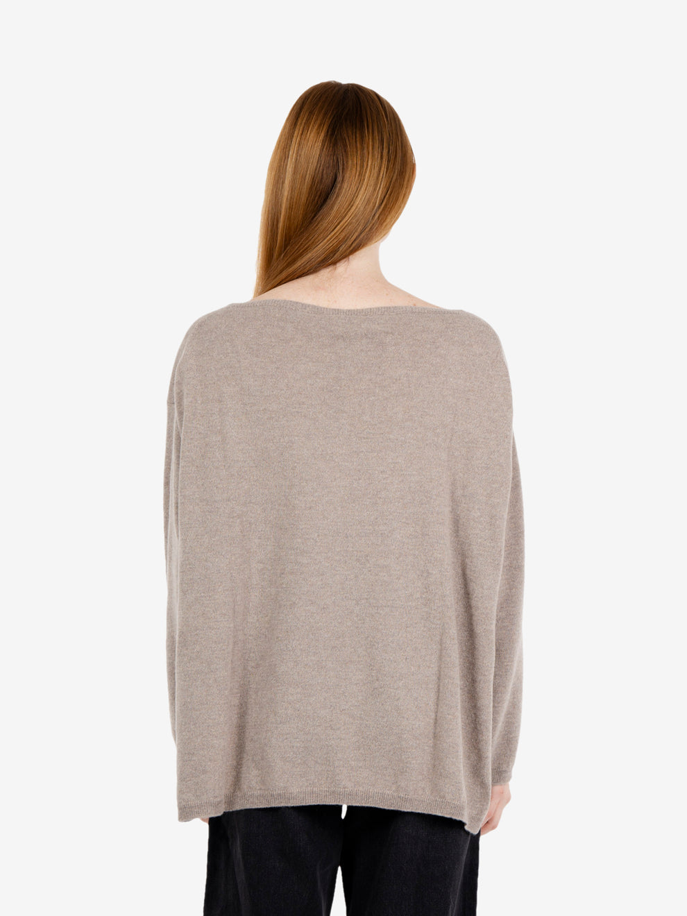 Oversized oyster wool sweater