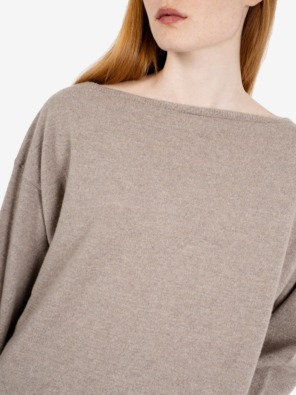 Oversized oyster wool sweater