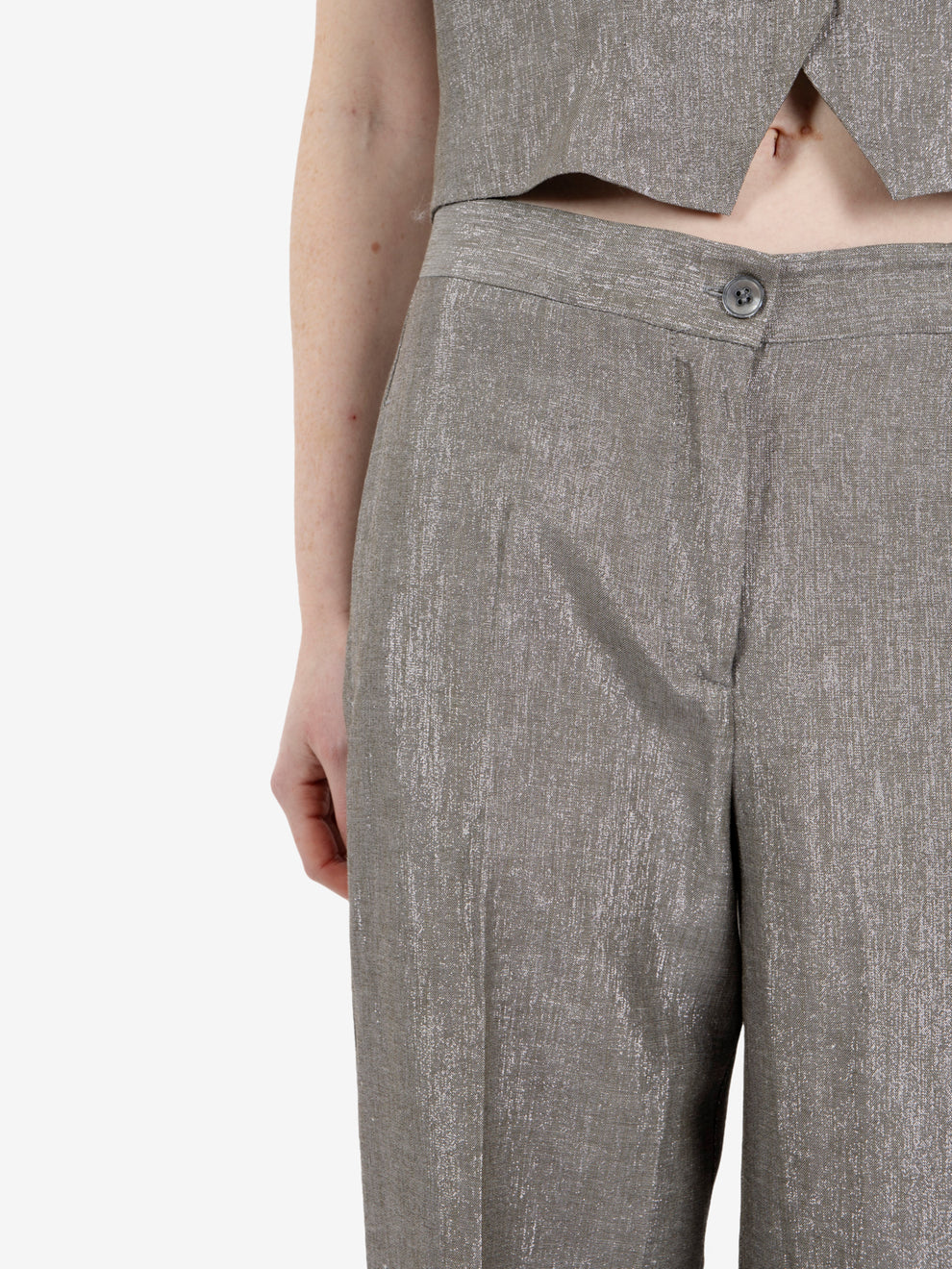 Silver palazzo trousers