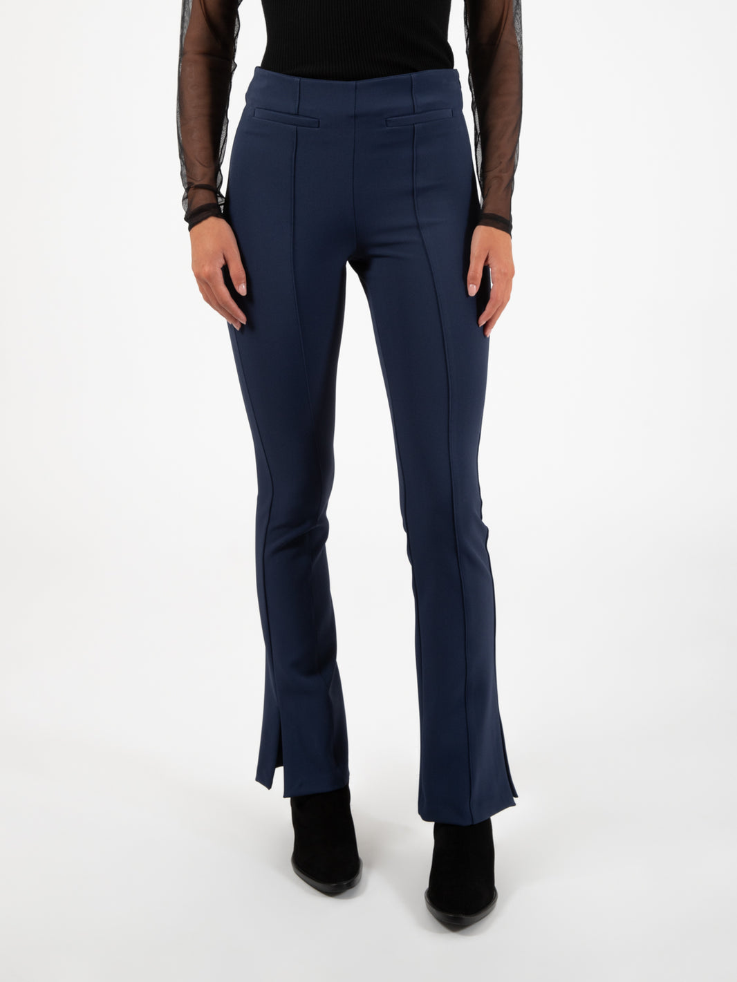 Pantaloni flare navy