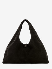 Borsa hobo in suede marrone