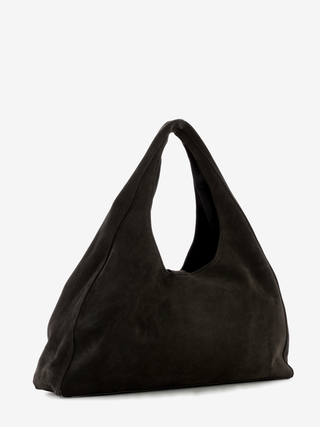 Borsa hobo in suede marrone