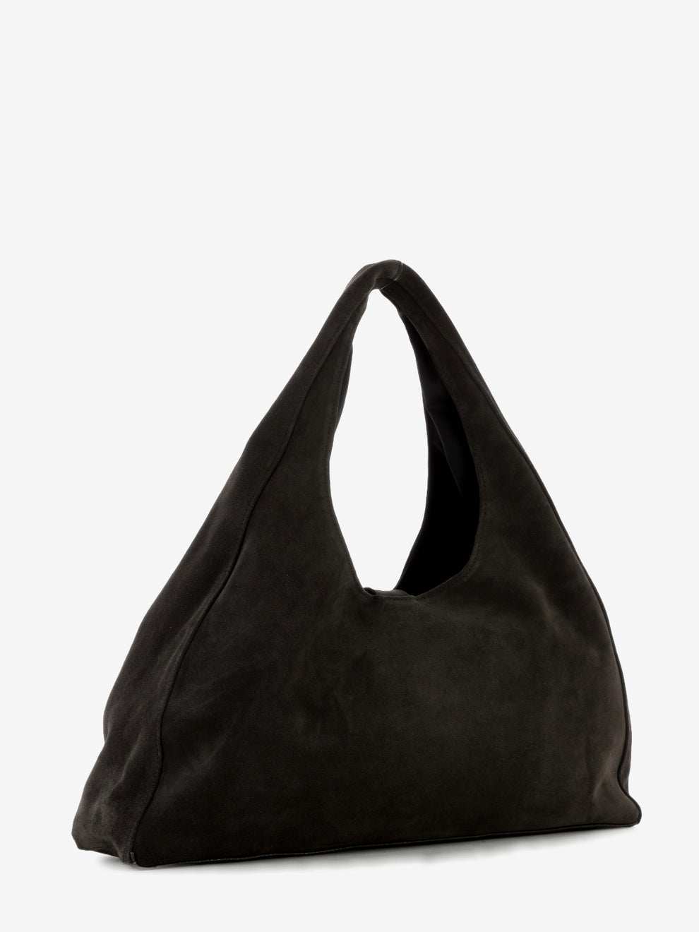 Borsa hobo in suede marrone
