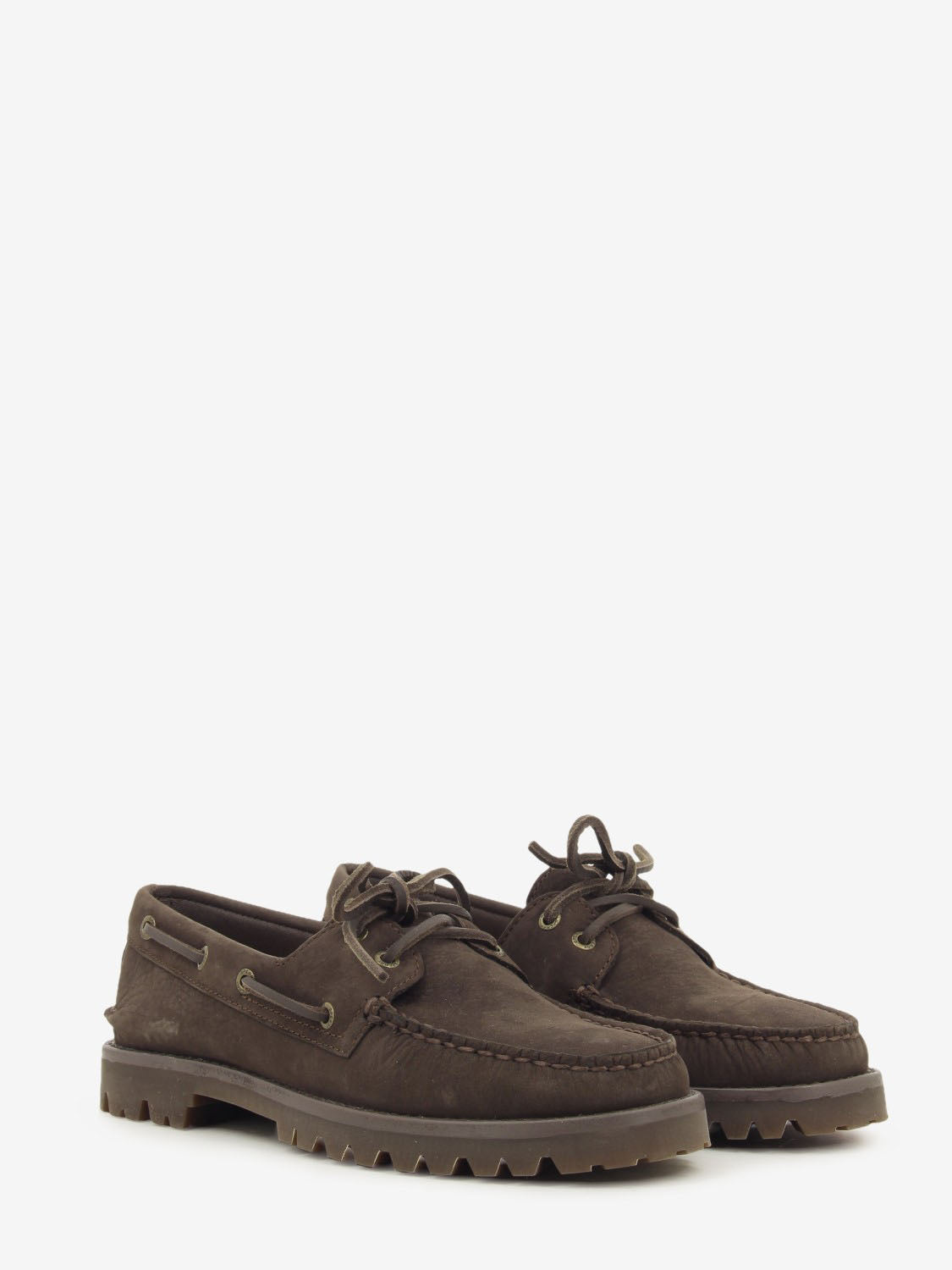 BROWN SUEDE ROCK BOTTOM BOAT SHOE SPSAO2EYELOWLUG-JLN