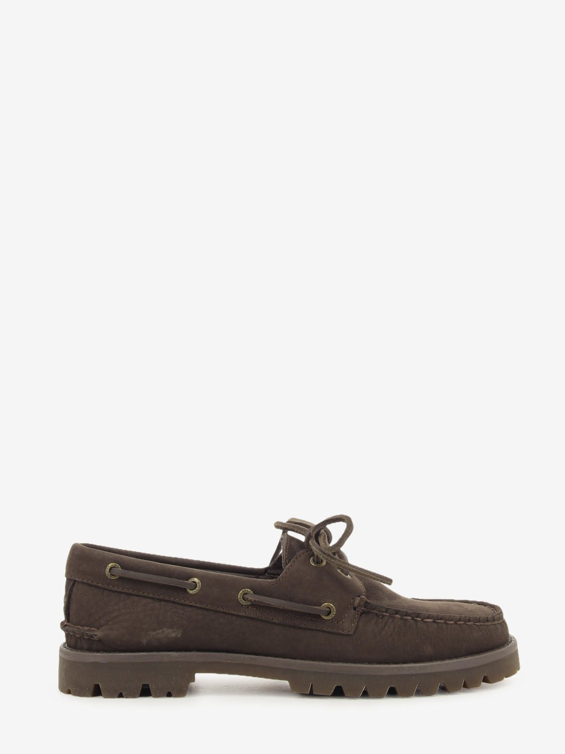 BROWN SUEDE ROCK BOTTOM BOAT SHOE SPSAO2EYELOWLUG-JLN