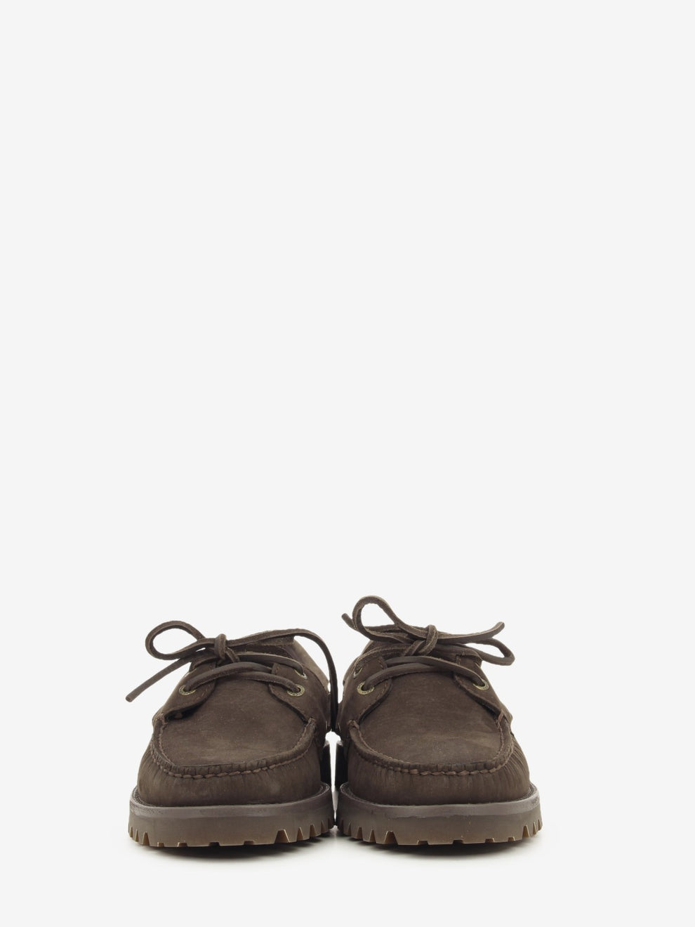 BROWN SUEDE ROCK BOTTOM BOAT SHOE SPSAO2EYELOWLUG-JLN