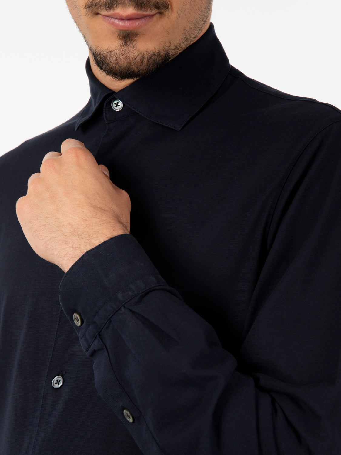 Camicia manica lunga blu navy