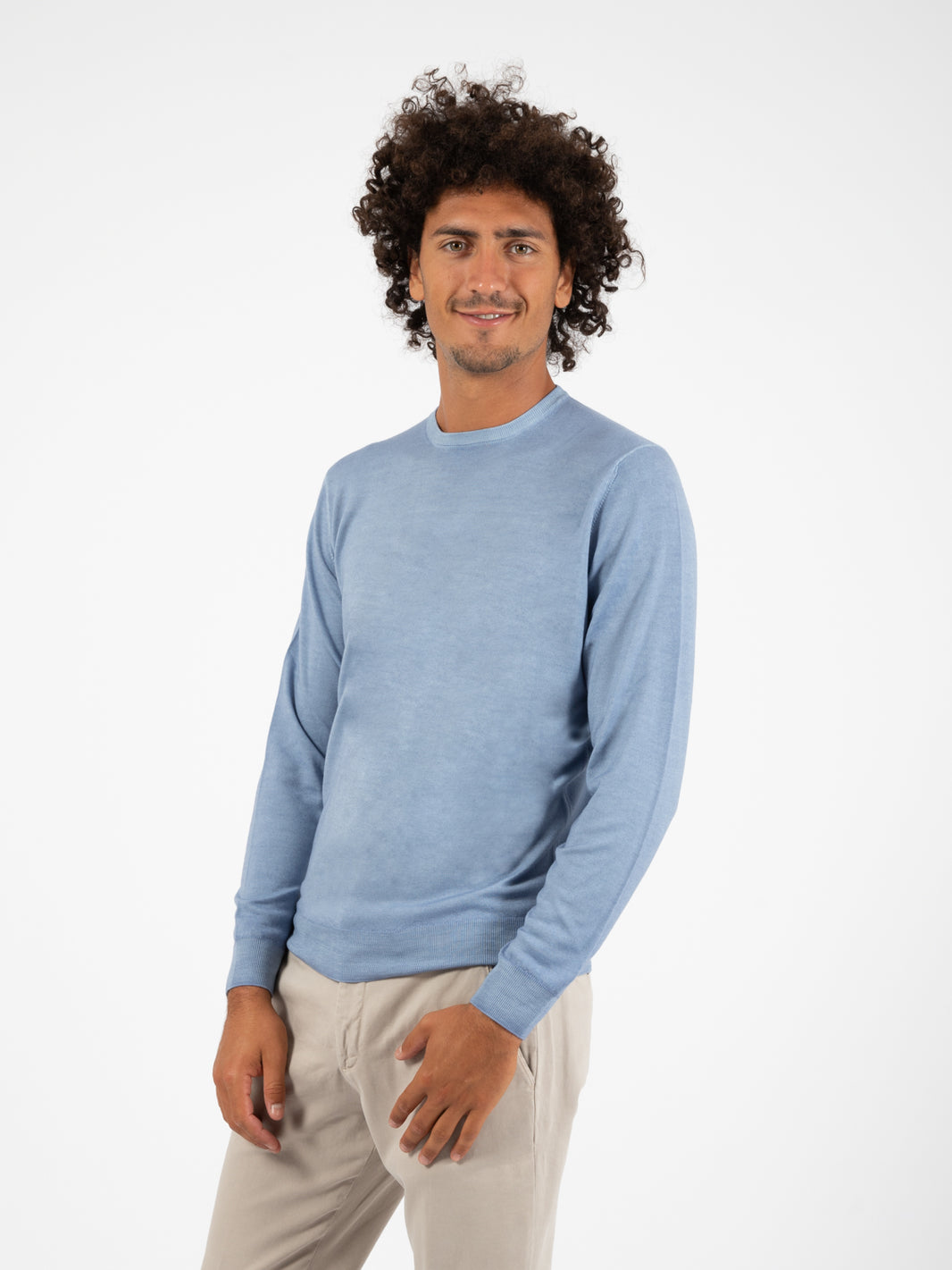 Maglione leggero girocollo carta da zucchero