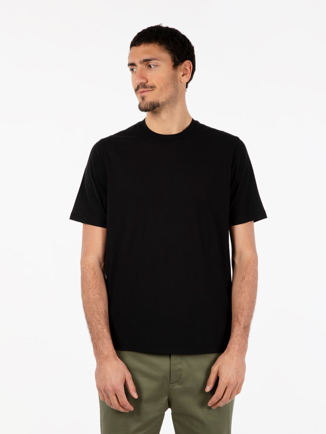 Black cotton T-shirt