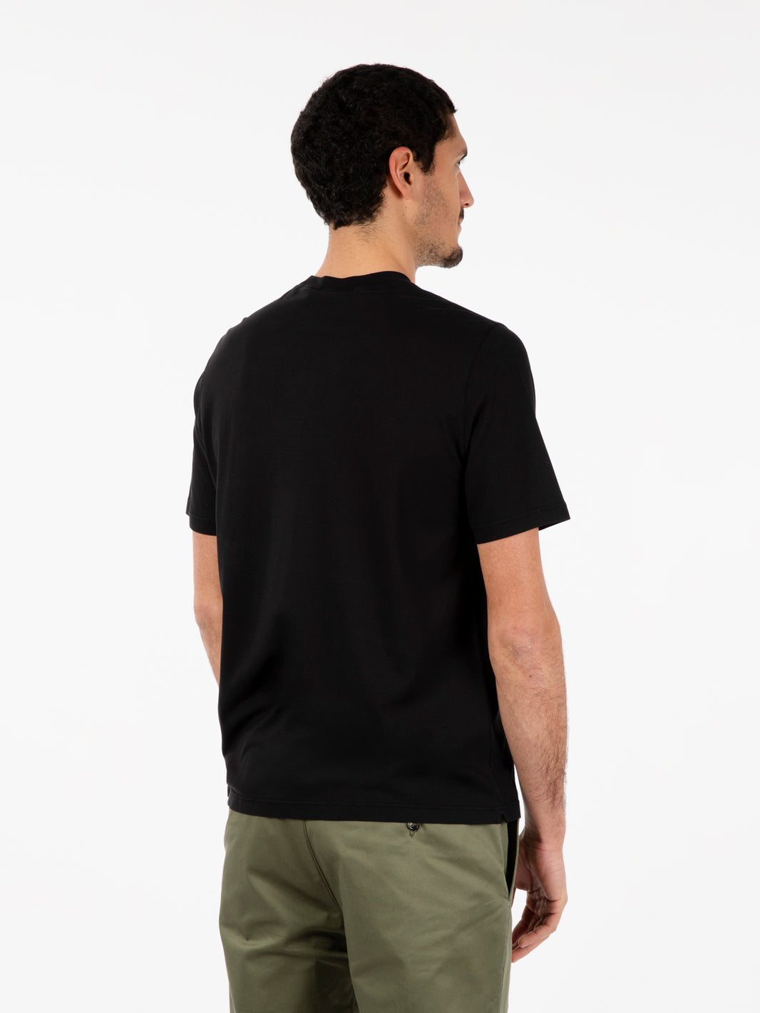 Black cotton T-shirt