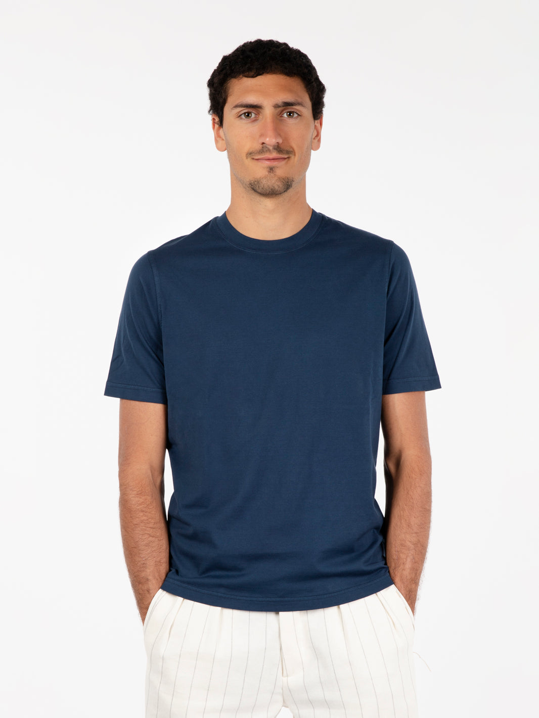 T-shirt Jervin cotone indaco