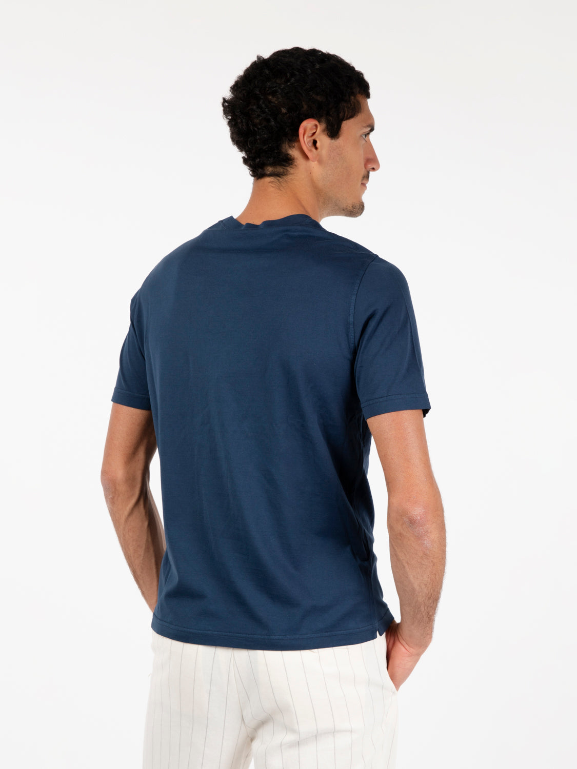 T-shirt Jervin cotone indaco