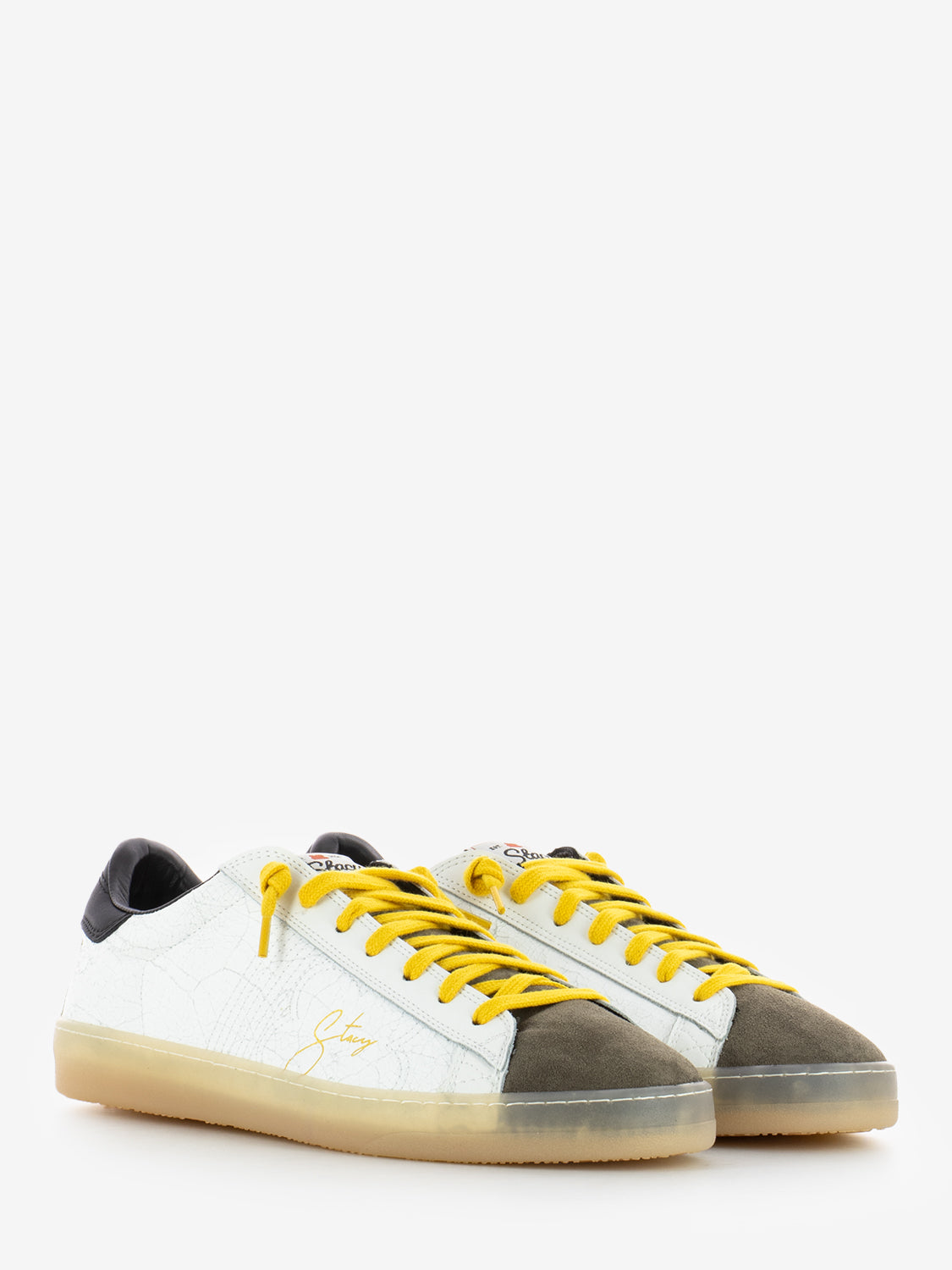 Sneakers Rose in pelle bianco / marrone