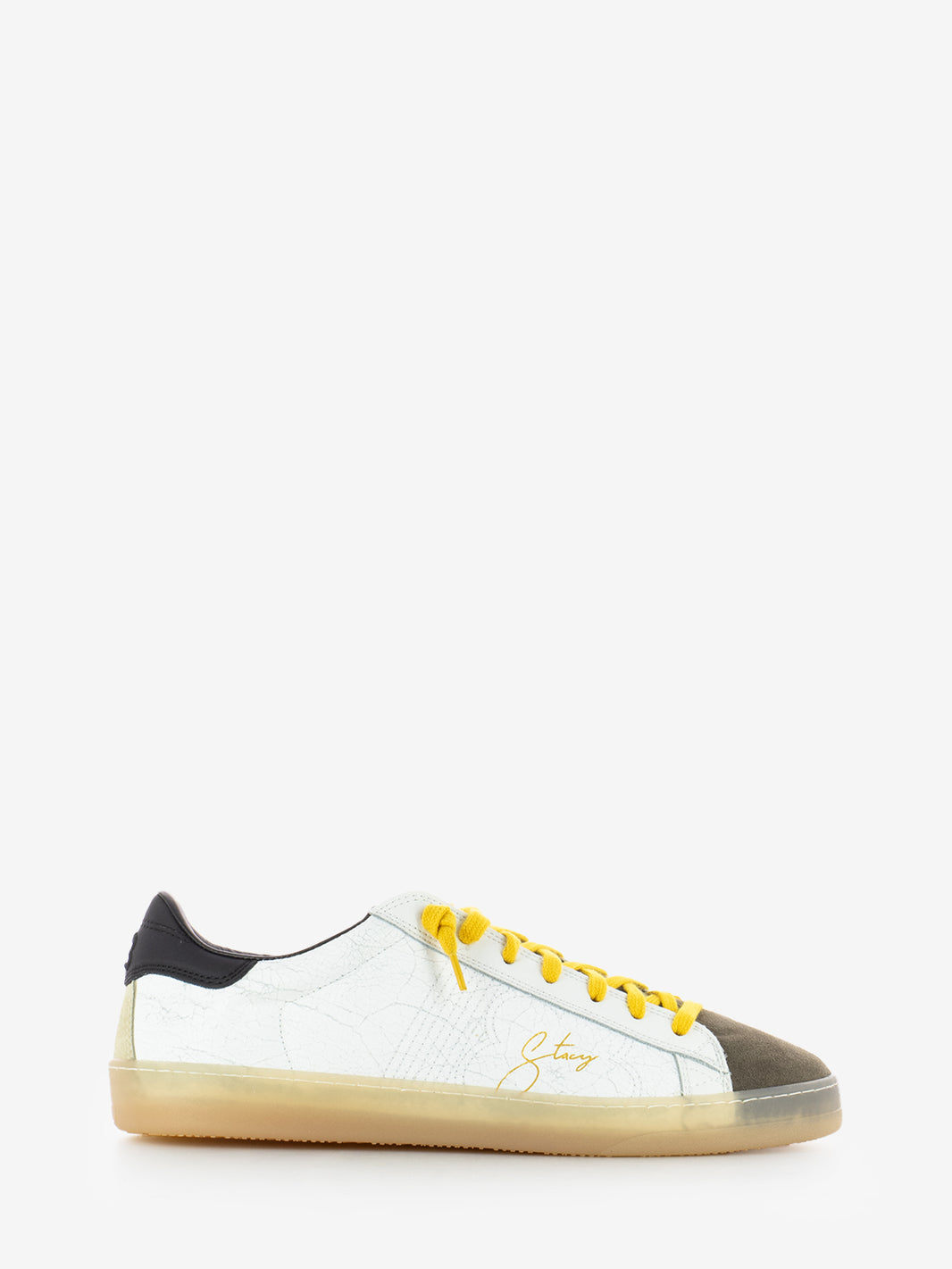 Sneakers Rose in pelle bianco / marrone