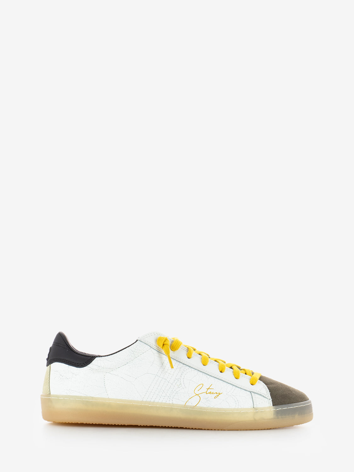 Sneakers Rose in pelle bianco / marrone