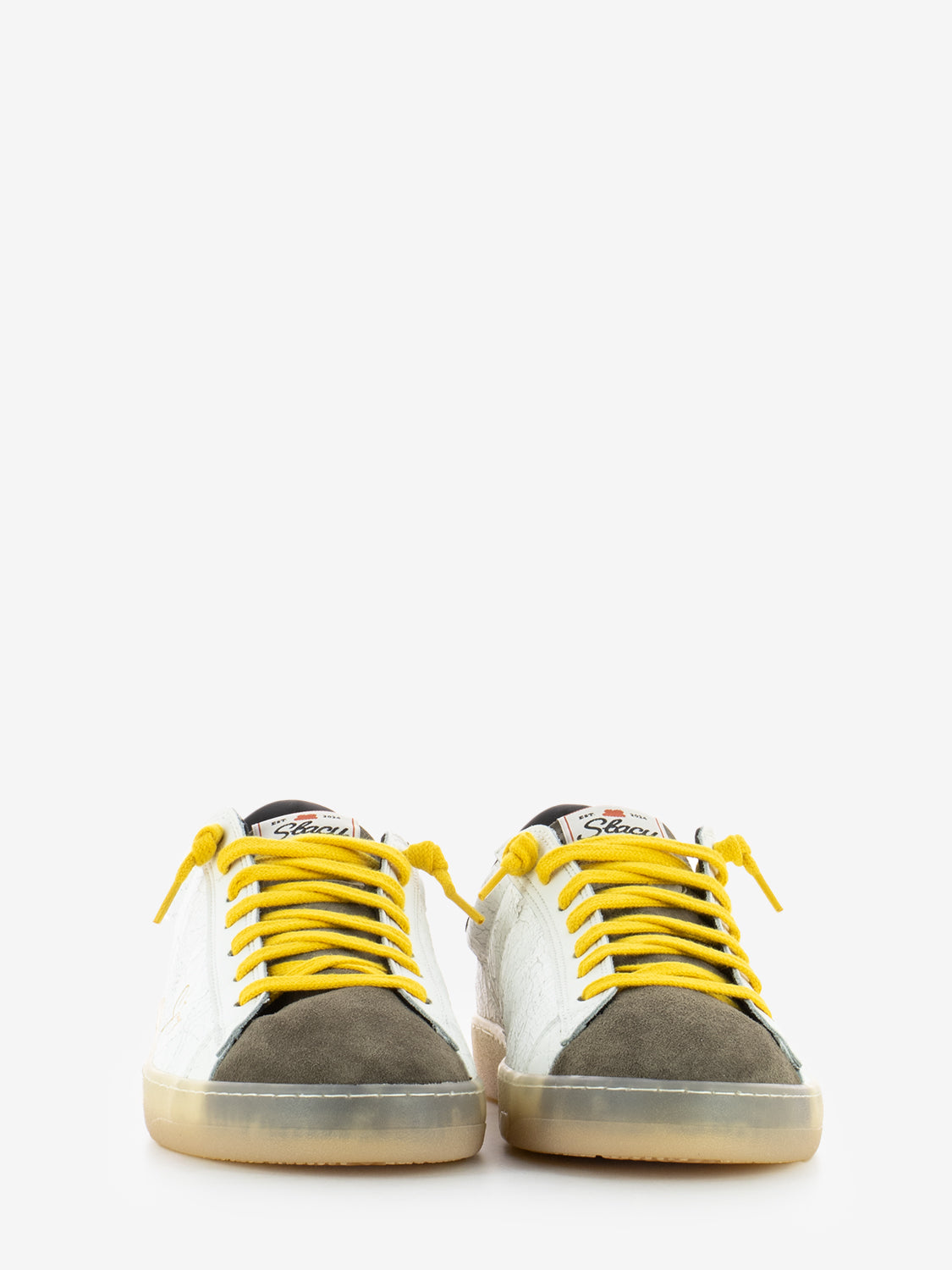 Sneakers Rose in pelle bianco / marrone