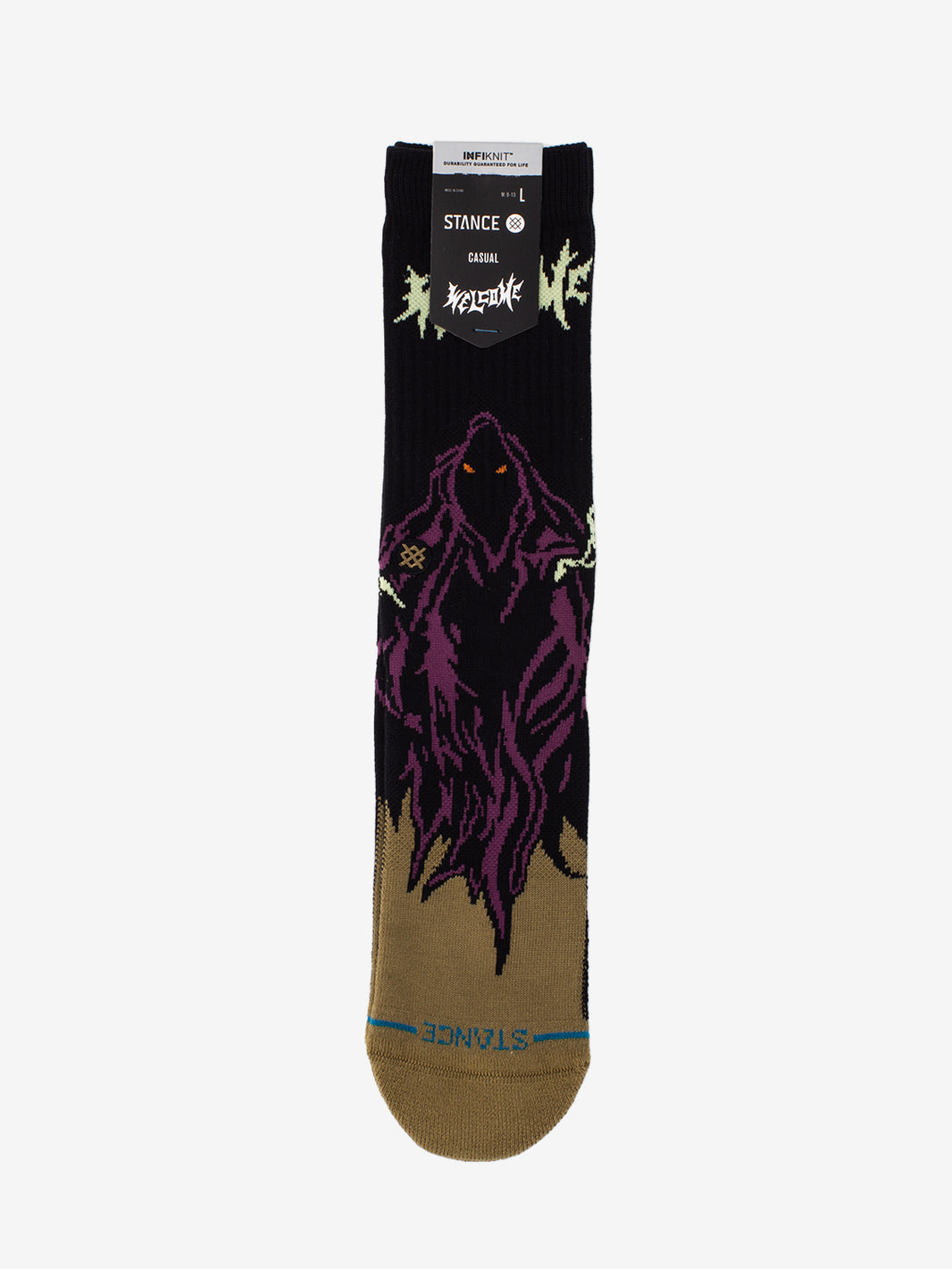 Calzini casual Welcome Skelly Crew black
