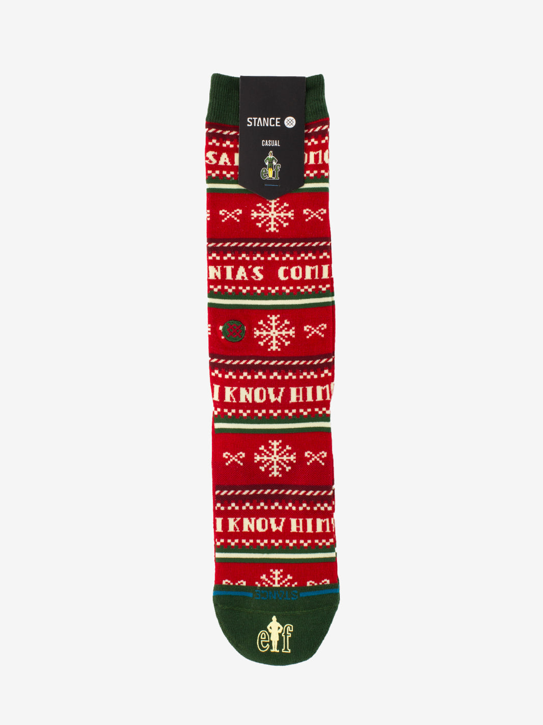 Calzini "Elf" I Know Him crew red