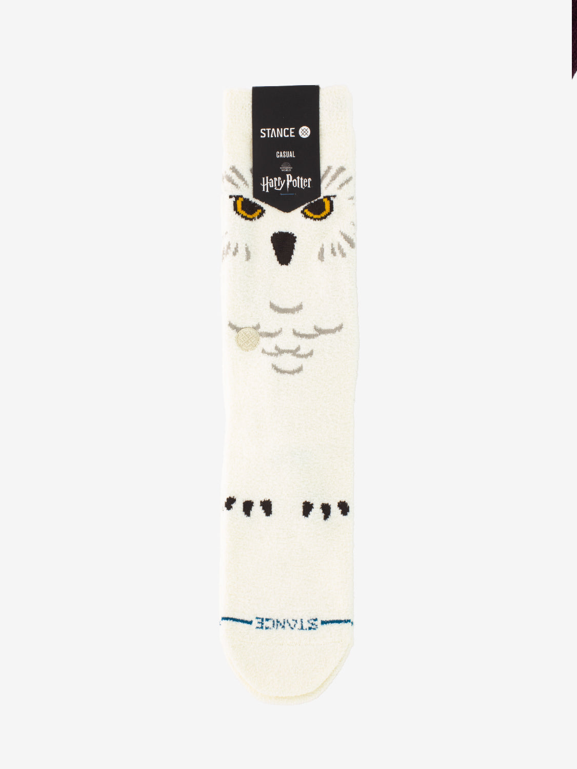 Hedwig crew white canvas socks