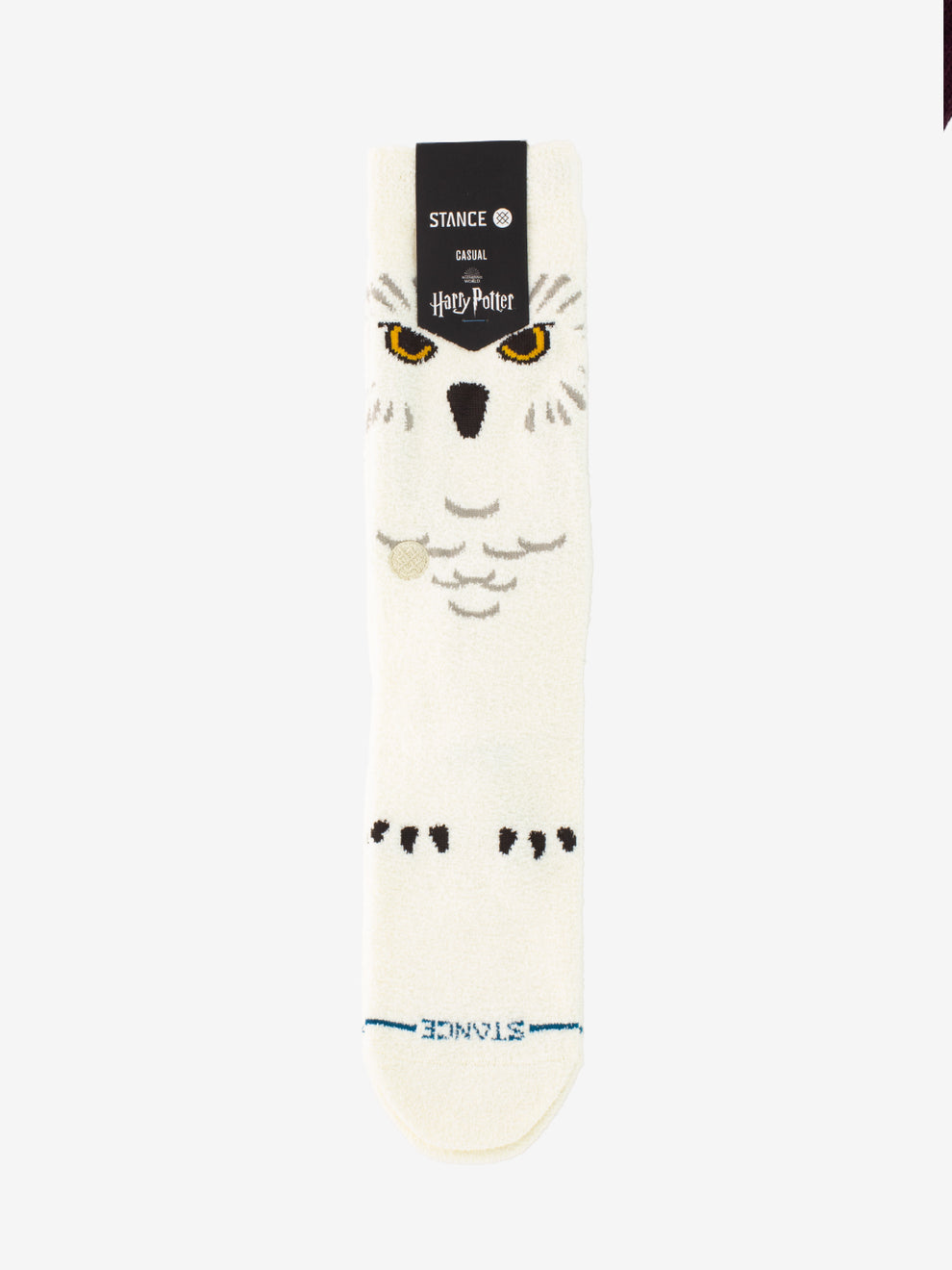 Hedwig crew white canvas socks