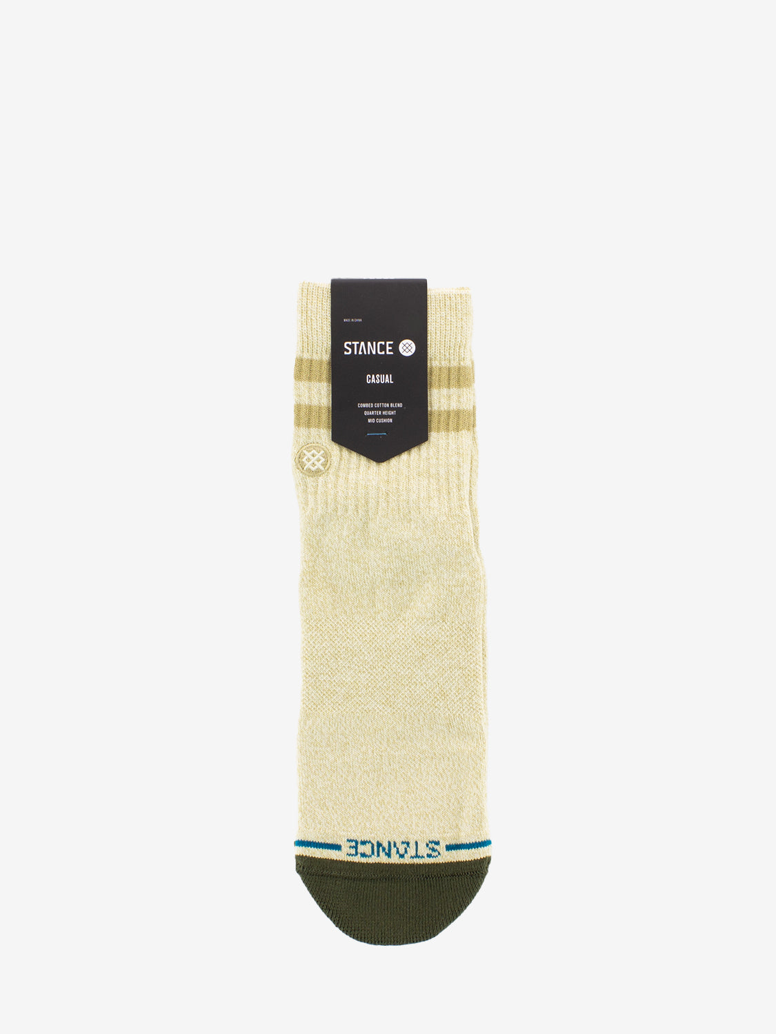 Calzini Marled stripe quarter ivory