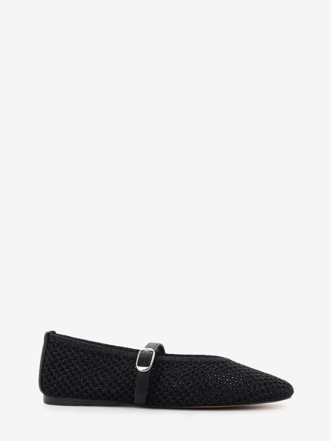 Gayla black fishnet ballerina flats