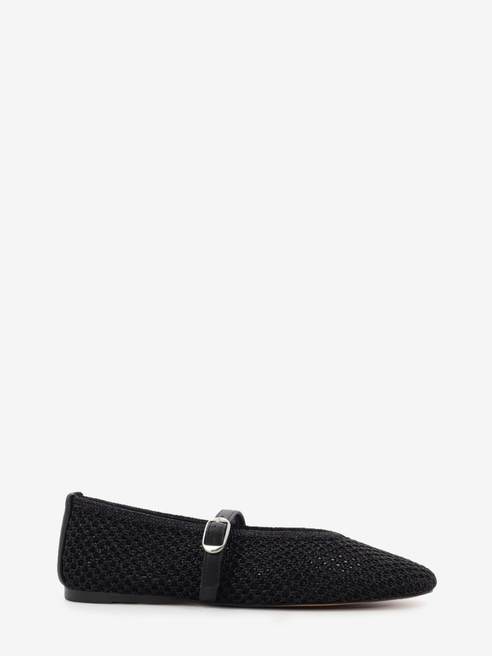 Gayla black fishnet ballerina flats
