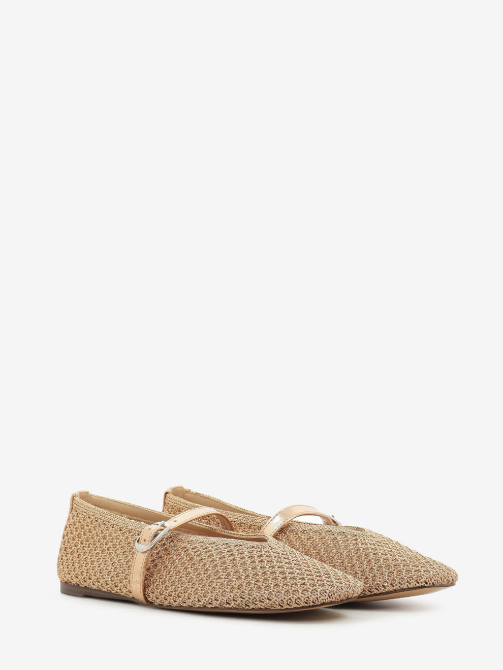 Gayla rose gold fishnet ballerina