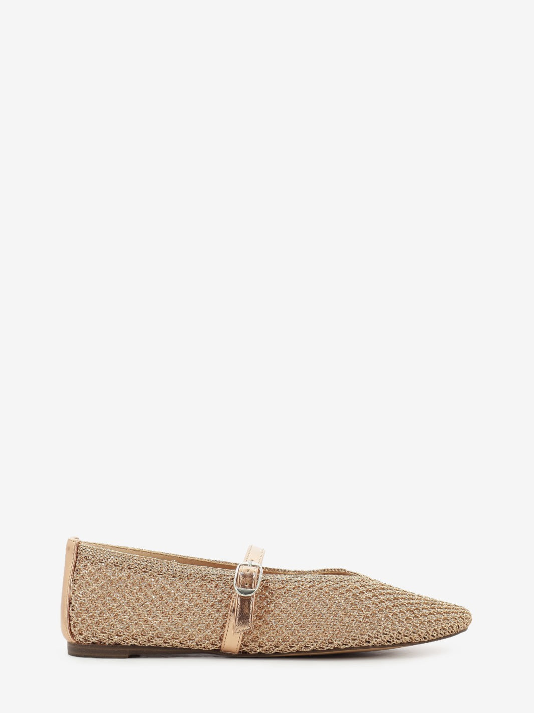 Gayla rose gold fishnet ballerina