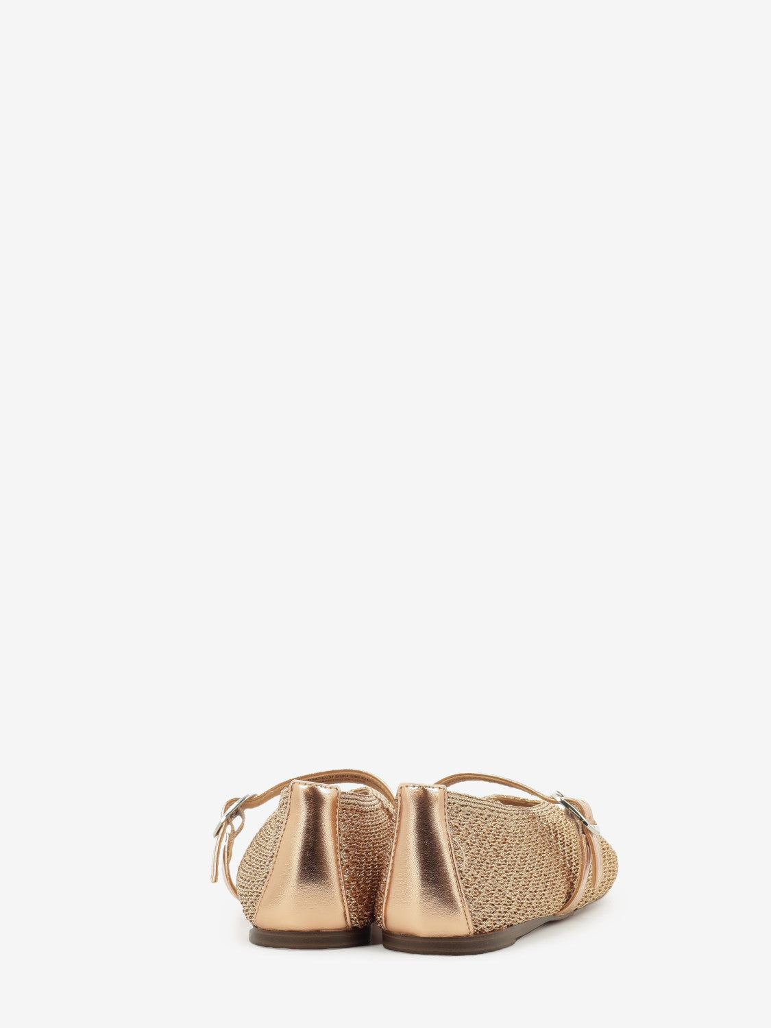 Gayla rose gold fishnet ballerina