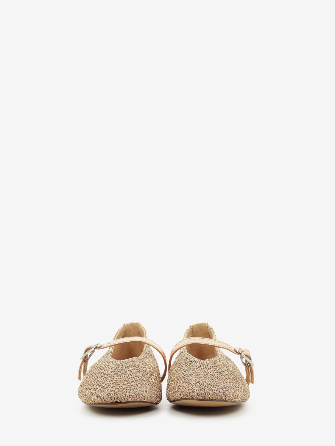 Gayla rose gold fishnet ballerina