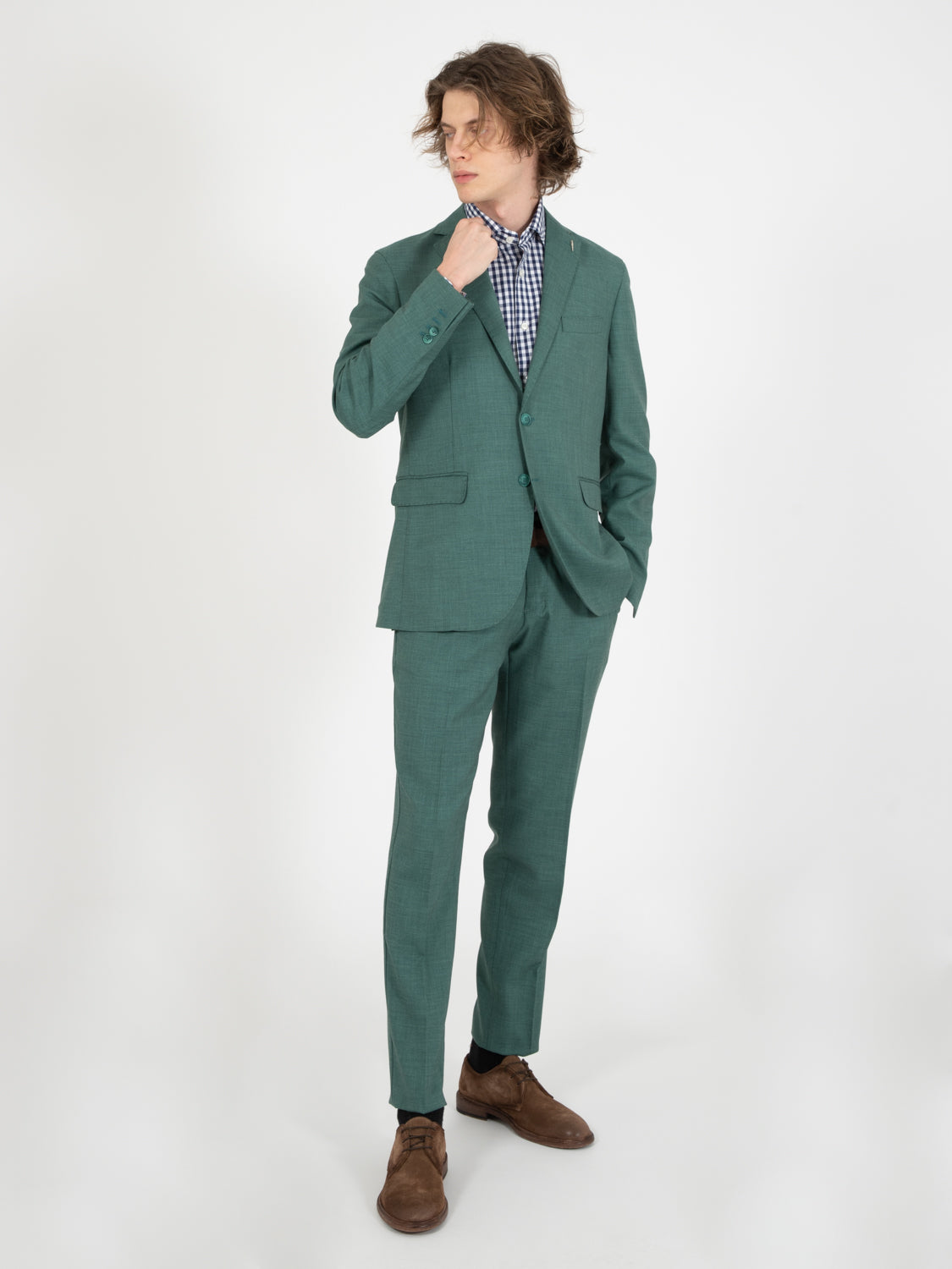 Orange dress unlined green