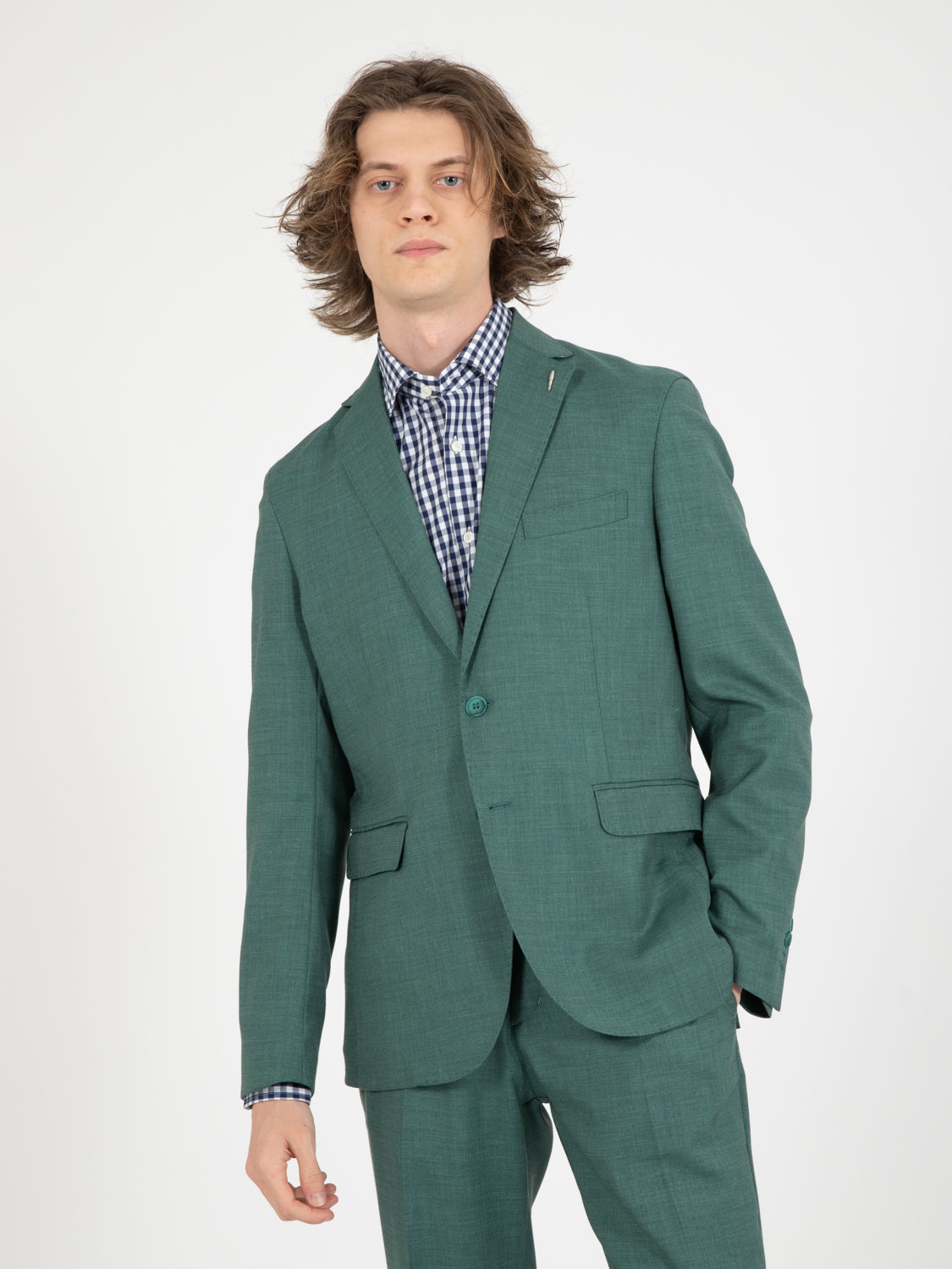 Orange dress unlined green