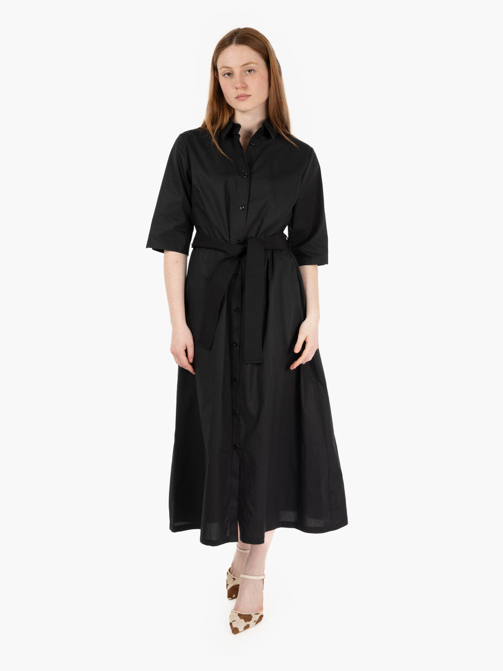 Black shirt dress