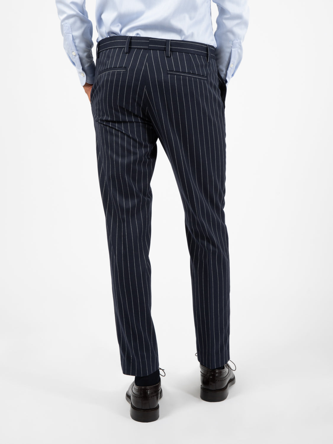 Pasha blue pinstripe suit